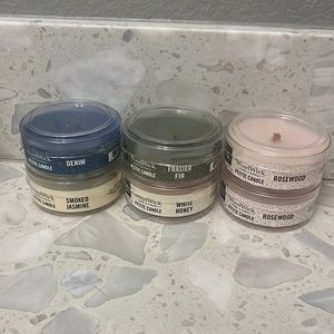 Woodwick petite candles 1.1oz. Set of 6 variety of scents!